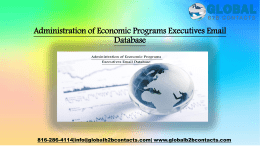 Administration of Economic Programs Executives Email Database (2)