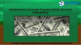 Administration of Economic Programs Executives Email Database
