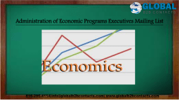 Administration of Economic Programs Executives Mailing List