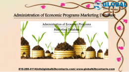 Administration of Economic Programs Marketing Database