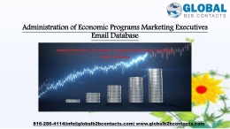 Administration of Economic Programs Marketing Executives Email Database