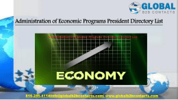 Administration of Economic Programs President Directory List