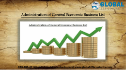 Administration of General Economic Business List