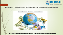 Economic Development Administration Professionals Database
