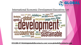 International Economic Development Executives List