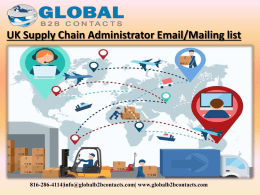 UK Supply Chain Administrator Email,Mailing list