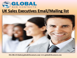 UK Sales Executives Email,Mailing list