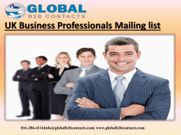 UK Business Professionals Mailing list