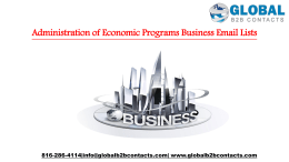 Administration of Economic Programs Business Email Lists