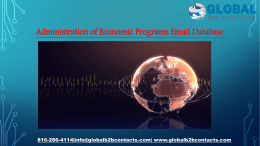 Administration of Economic Programs Email Database