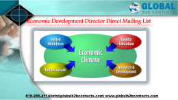 Economic Development Director Direct Mailing List