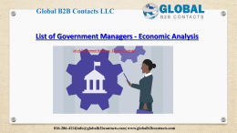 List of Government Managers - Economic Analysis