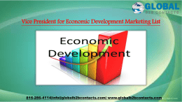Vice President for Economic Development Marketing List