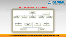 VP of Administration Email Lists