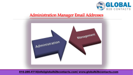 Administration Manager Email Addresses