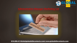 Administration Manager Marketing List
