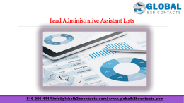 Lead Administrative Assistant Lists