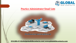 Practice Administrator Email Lists