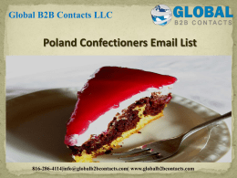  Poland Confectioners Email List