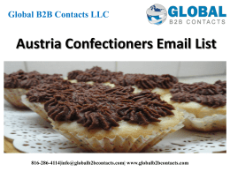 Austria Confectioners Email List