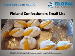 Finland Confectioners Email List