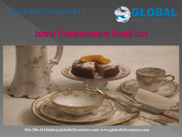 Israel Confectioners Email List