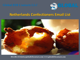 Netherlands Confectioners Email List