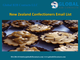 New Zealand Confectioners Email List