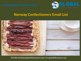Norway Confectioners Email List