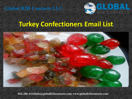 Turkey Confectioners Email List