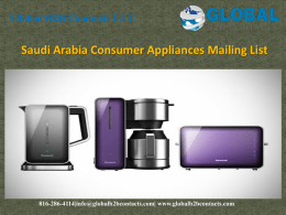 Saudi Arabia Consumer Appliances Mailing List