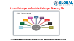 Account Manager and Assistant Manager Directory List
