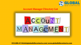 Account Manager Directory List