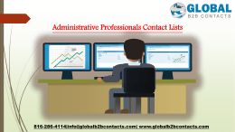 Administrative Professionals Contact Lists