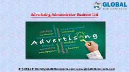 Advertising Administrator Business List