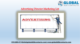 Advertising Director Marketing List