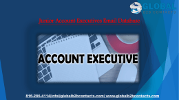 Junior Account Executives Email Database