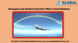 Aerospace and Aviation Executive Officer Email Database
