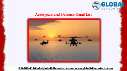 Aerospace and Defense Email List