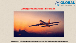 Aerospace Executives Sales Leads