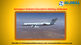 Aerospace Industry Executives Mailing Addresses