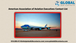 American Association of Aviation Executives Contact List