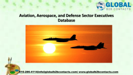 Aviation, Aerospace, and Defense Sector Executives Database