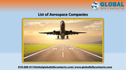 List of Aerospace Companies