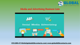 Media and Advertising Business Lists