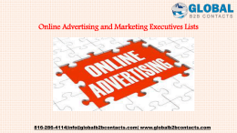 Online Advertising and Marketing Executives Lists