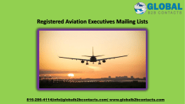 Registered Aviation Executives Mailing Lists