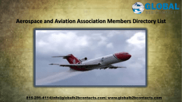 Aerospace and Aviation Association Members Directory List