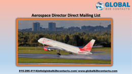 Aerospace Director Direct Mailing List