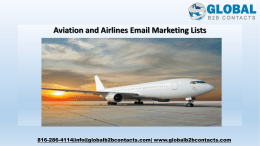 Aviation and Airlines Email Marketing Lists